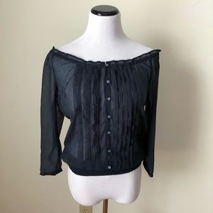 Abercrombie & Fitch sheer off the shoulder top